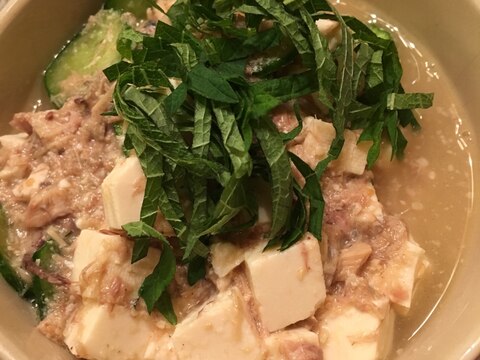 鯖缶で簡単☆冷汁風